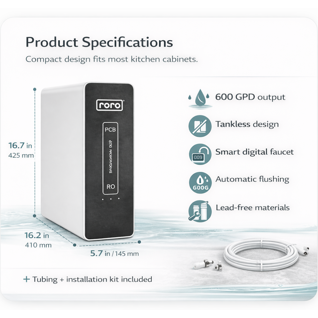 RORO Pro600  - Tankless Reverse Osmosis System