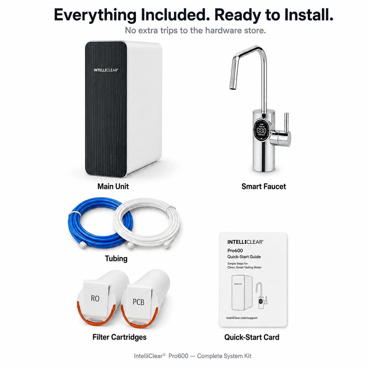 IntelliClear® Pro600 – Tankless Reverse Osmosis System (600 GPD)